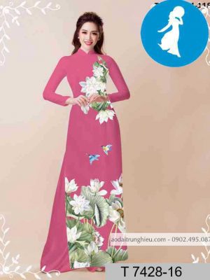 Vải áo dài hoa sen kiểu mới AD T7428 41 1589254670 734 vai ao dai vai ao dai dep ad