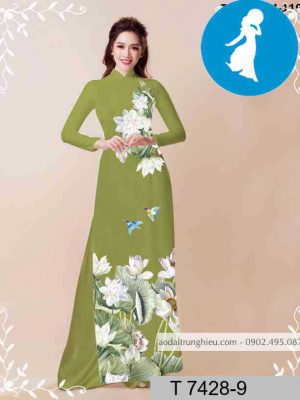 Vải áo dài hoa sen kiểu mới AD T7428 42 1589254670 994 vai ao dai vai ao dai dep ad