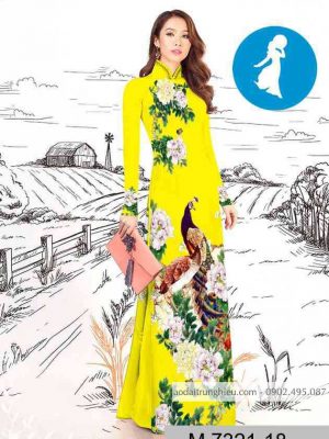 Vải áo dài chim công kiểu mới AD M7321 33 1589254914 198 vai ao dai vai ao dai dep ad