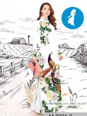 Vải áo dài chim công kiểu mới AD M7321 39 1589254915 308 vai ao dai vai ao dai dep ad