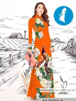 Vải áo dài chim công kiểu mới AD M7321 45 1589254916 708 vai ao dai vai ao dai dep ad