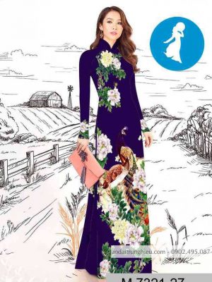 Vải áo dài chim công kiểu mới AD M7321 51 1589254917 106 vai ao dai vai ao dai dep ad