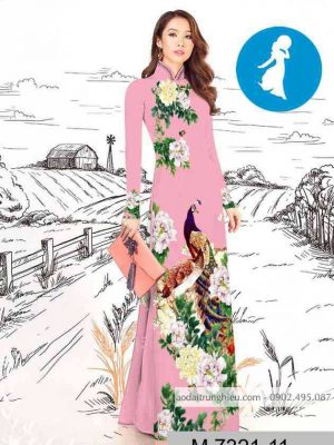 Vải áo dài chim công kiểu mới AD M7321 54 1589254917 180 vai ao dai vai ao dai dep ad