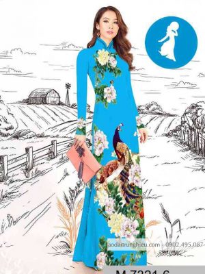 Vải áo dài chim công kiểu mới AD M7321 52 1589254917 255 vai ao dai vai ao dai dep ad