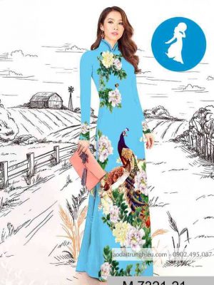 Vải áo dài chim công kiểu mới AD M7321 59 1589254918 221 vai ao dai vai ao dai dep ad