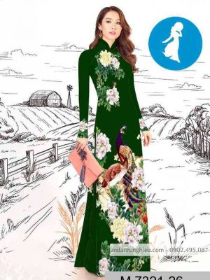 Vải áo dài chim công kiểu mới AD M7321 57 1589254918 281 vai ao dai vai ao dai dep ad