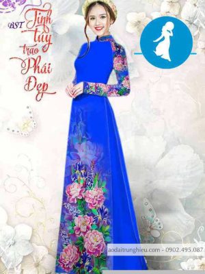 Vải áo dài hoa cẩm chướng thiết kế 2020 AD M7318 31 1589255027 275 vai ao dai vai ao dai dep ad