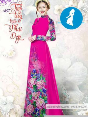 Vải áo dài hoa cẩm chướng thiết kế 2020 AD M7318 35 1589255027 845 vai ao dai vai ao dai dep ad
