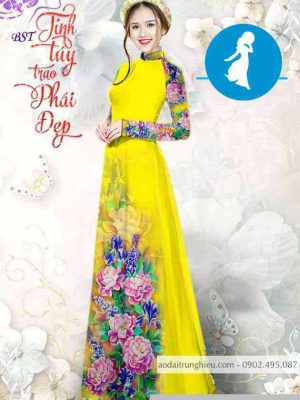 Vải áo dài hoa cẩm chướng thiết kế 2020 AD M7318 32 1589255027 897 vai ao dai vai ao dai dep ad