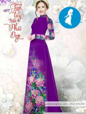Vải áo dài hoa cẩm chướng thiết kế 2020 AD M7318 43 1589255028 757 vai ao dai vai ao dai dep ad