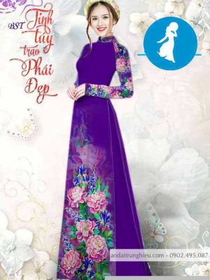 Vải áo dài hoa cẩm chướng thiết kế 2020 AD M7318 47 1589255029 331 vai ao dai vai ao dai dep ad