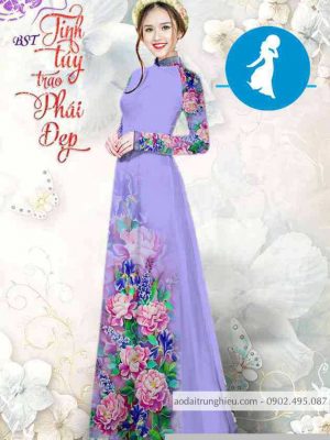 Vải áo dài hoa cẩm chướng thiết kế 2020 AD M7318 46 1589255029 646 vai ao dai vai ao dai dep ad