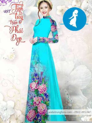 Vải áo dài hoa cẩm chướng thiết kế 2020 AD M7318 44 1589255029 90 vai ao dai vai ao dai dep ad