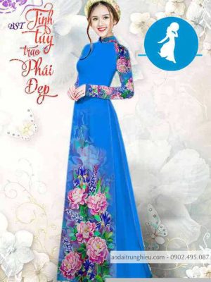 Vải áo dài hoa cẩm chướng thiết kế 2020 AD M7318 54 1589255030 30 vai ao dai vai ao dai dep ad
