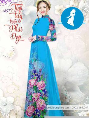 Vải áo dài hoa cẩm chướng thiết kế 2020 AD M7318 50 1589255030 420 vai ao dai vai ao dai dep ad