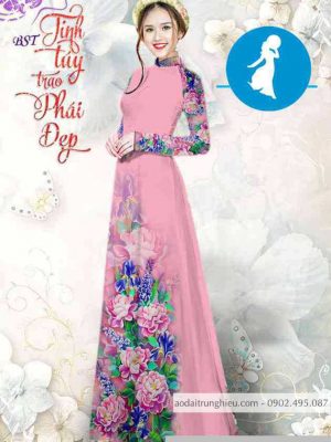 Vải áo dài hoa cẩm chướng thiết kế 2020 AD M7318 51 1589255030 656 vai ao dai vai ao dai dep ad