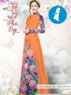Vải áo dài hoa cẩm chướng thiết kế 2020 AD M7318 56 1589255031 839 vai ao dai vai ao dai dep ad