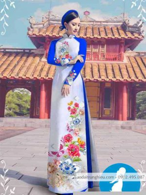 Vải áo dài hoa 3D kiểu mới AD M7314 33 1589255395 910 vai ao dai vai ao dai dep ad