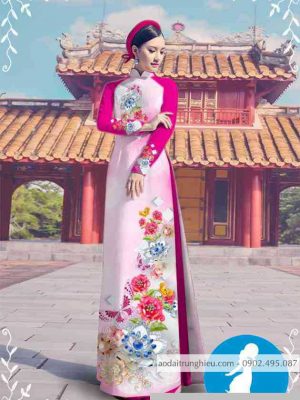 Vải áo dài hoa 3D kiểu mới AD M7314 37 1589255396 237 vai ao dai vai ao dai dep ad