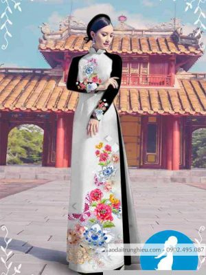 Vải áo dài hoa 3D kiểu mới AD M7314 40 1589255397 53 vai ao dai vai ao dai dep ad