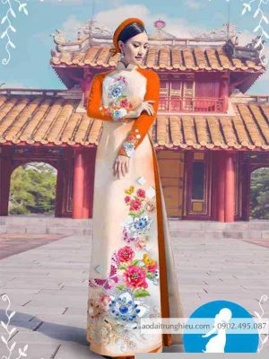 Vải áo dài hoa 3D kiểu mới AD M7314 46 1589255398 143 vai ao dai vai ao dai dep ad