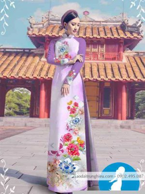 Vải áo dài hoa 3D kiểu mới AD M7314 50 1589255399 975 vai ao dai vai ao dai dep ad