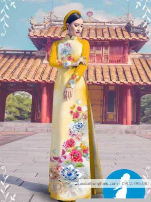 Vải áo dài hoa 3D kiểu mới AD M7314 54 1589255400 384 vai ao dai vai ao dai dep ad