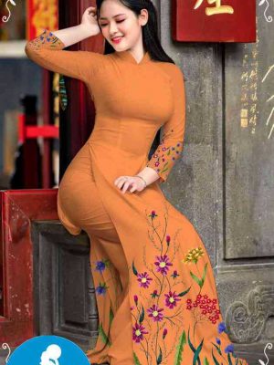 Vải áo dài hoa 3D mới ra AD M7311 44 1589255643 92 vai ao dai vai ao dai dep ad