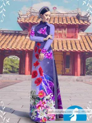 Vải áo dài hoa ly thiết kế 2020 AD M7308 45 1589255877 226 vai ao dai vai ao dai dep ad