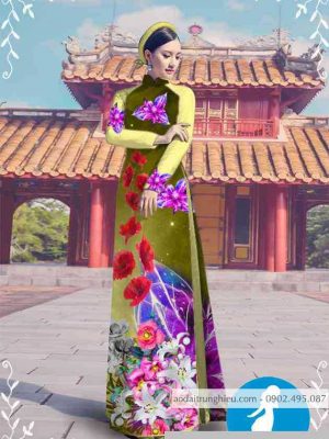 Vải áo dài hoa ly thiết kế 2020 AD M7308 44 1589255877 516 vai ao dai vai ao dai dep ad