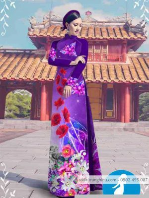 Vải áo dài hoa ly thiết kế 2020 AD M7308 43 1589255877 573 vai ao dai vai ao dai dep ad