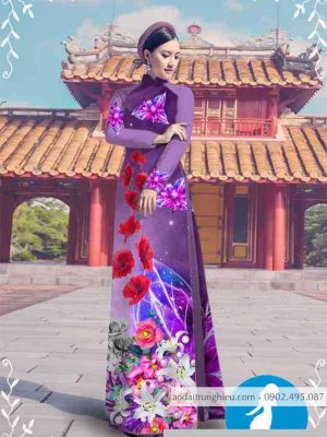 Vải áo dài hoa ly thiết kế 2020 AD M7308 46 1589255877 652 vai ao dai vai ao dai dep ad