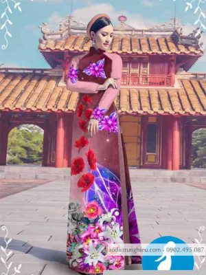 Vải áo dài hoa ly thiết kế 2020 AD M7308 51 1589255878 28 vai ao dai vai ao dai dep ad