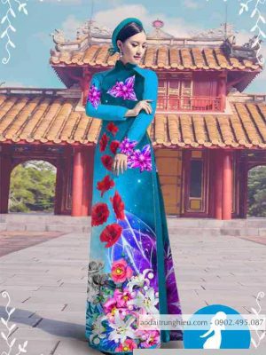 Vải áo dài hoa ly thiết kế 2020 AD M7308 48 1589255878 352 vai ao dai vai ao dai dep ad