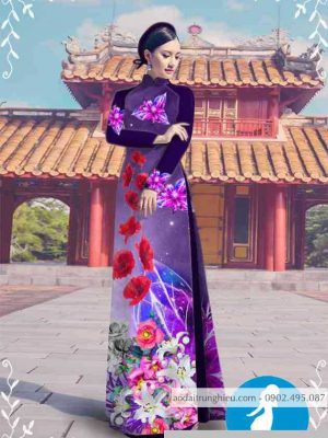 Vải áo dài hoa ly thiết kế 2020 AD M7308 47 1589255878 642 vai ao dai vai ao dai dep ad