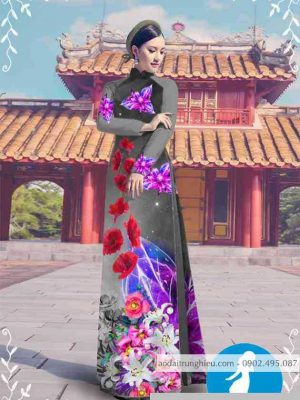 Vải áo dài hoa ly thiết kế 2020 AD M7308 52 1589255878 674 vai ao dai vai ao dai dep ad
