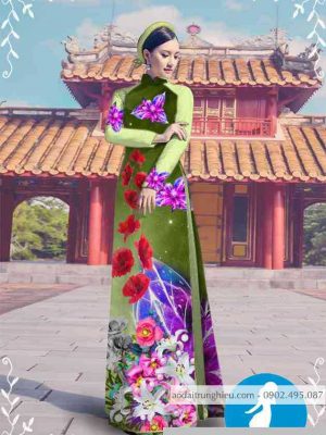 Vải áo dài hoa ly thiết kế 2020 AD M7308 57 1589255879 103 vai ao dai vai ao dai dep ad