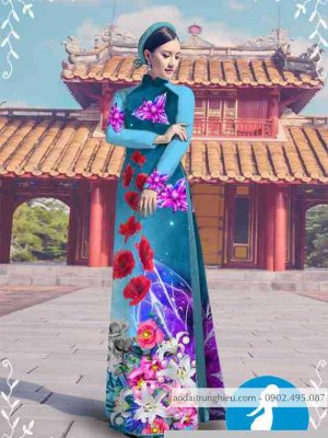 Vải áo dài hoa ly thiết kế 2020 AD M7308 55 1589255879 713 vai ao dai vai ao dai dep ad