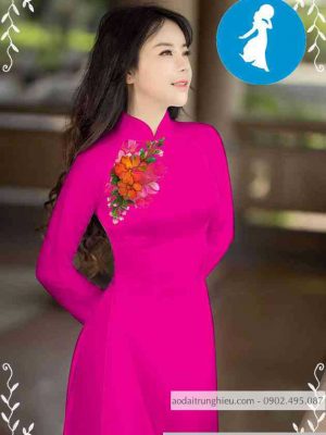 Vải áo dài hoa trên ngực kiểu mới AD M7552 36 1589255973 162 vai ao dai vai ao dai dep ad