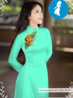 Vải áo dài hoa trên ngực kiểu mới AD M7552 35 1589255973 312 vai ao dai vai ao dai dep ad