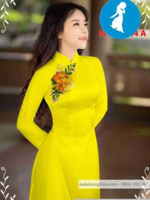 Vải áo dài hoa trên ngực kiểu mới AD M7552 33 1589255973 50 vai ao dai vai ao dai dep ad