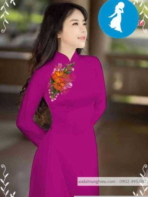 Vải áo dài hoa trên ngực kiểu mới AD M7552 34 1589255973 93 vai ao dai vai ao dai dep ad