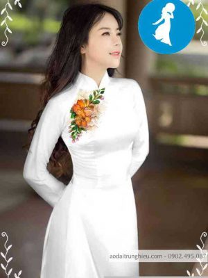 Vải áo dài hoa trên ngực kiểu mới AD M7552 38 1589255974 80 vai ao dai vai ao dai dep ad