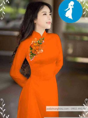 Vải áo dài hoa trên ngực kiểu mới AD M7552 43 1589255974 820 vai ao dai vai ao dai dep ad