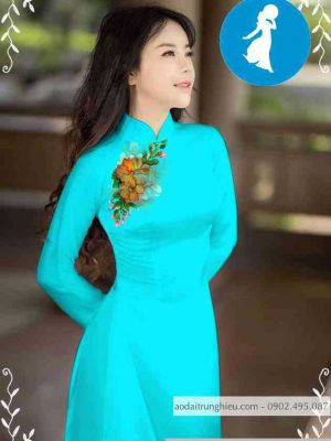 Vải áo dài hoa trên ngực kiểu mới AD M7552 45 1589255975 473 vai ao dai vai ao dai dep ad