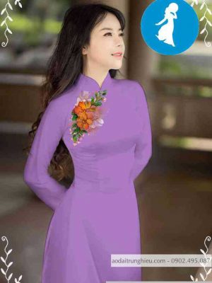 Vải áo dài hoa trên ngực kiểu mới AD M7552 49 1589255975 536 vai ao dai vai ao dai dep ad