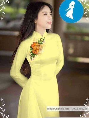 Vải áo dài hoa trên ngực kiểu mới AD M7552 46 1589255975 771 vai ao dai vai ao dai dep ad