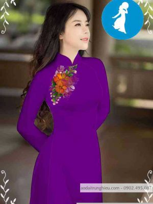 Vải áo dài hoa trên ngực kiểu mới AD M7552 44 1589255975 820 vai ao dai vai ao dai dep ad
