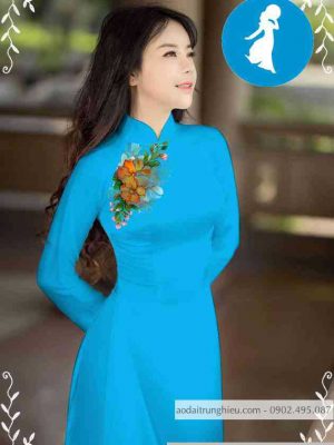 Vải áo dài hoa trên ngực kiểu mới AD M7552 51 1589255976 460 vai ao dai vai ao dai dep ad
