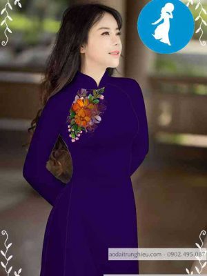 Vải áo dài hoa trên ngực kiểu mới AD M7552 50 1589255976 599 vai ao dai vai ao dai dep ad